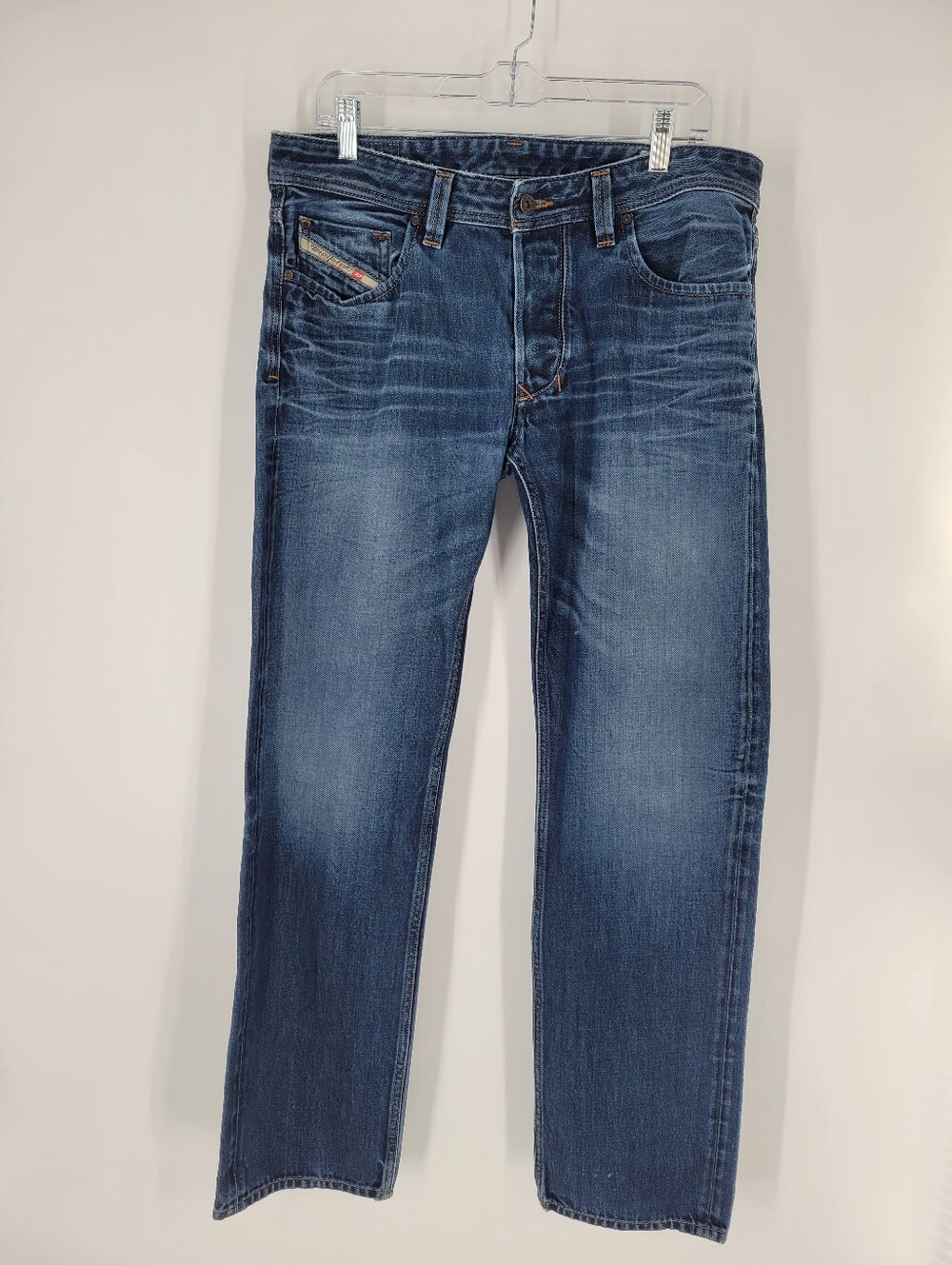 Diesel Larkee Classic Men's Blue Denim Straight Legs Jeans Size 34x34